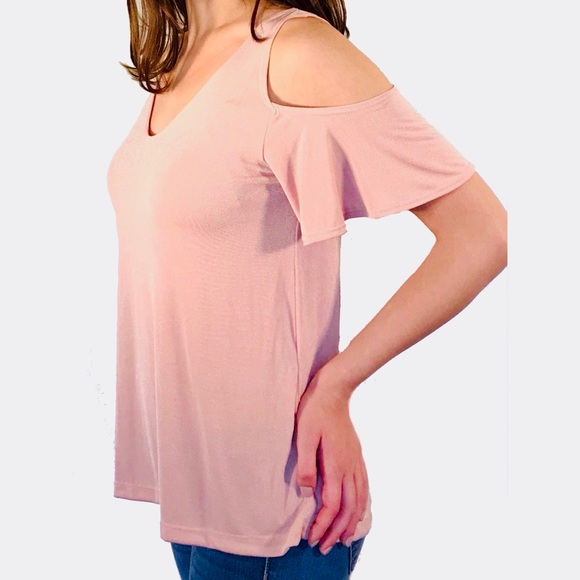 Hummingbird - Crisscross Back Cold Shoulder Top - Picture 4 of 5